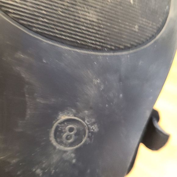 Black Faux Suede Buckle Booties size 8 - Picture 6 of 7